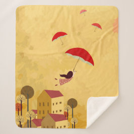 Kindertijd die op de achtergrond droomt sherpa deken