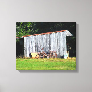 Kindertijd fiets 10 "x 8", .75", enkele canvas afd afdruk