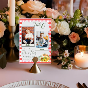 Kindertijd foto's van bruid & bruidegom pompoen br kaart