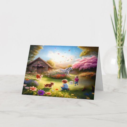 Kindertijd Herinneringen Kaart voor Senioren In Zo (Voorkant)