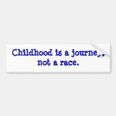 kindertijd is een reis bumpersticker (Voorkant)