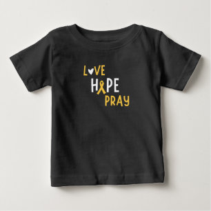 Kindertijd kanker.liefde.hoop.bidden. Baby T-shirt
