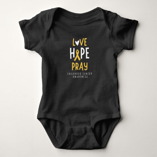 Kindertijd kanker.liefde.hoop.bidden. Baby T-shirt (Voorkant)