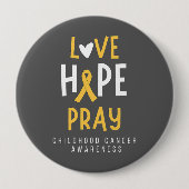 Kindertijd kanker.liefde.hoop.bidden. Button (Voorkant)