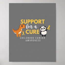 Kindertijd kankerbewustzijn.ondersteuning. Poster