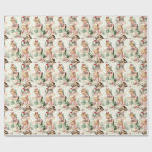  kindertijd kerst cadeaupapier (Vlak)