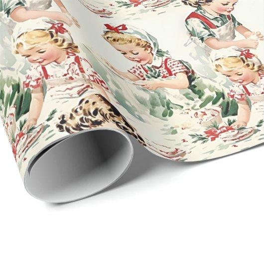  kindertijd kerst cadeaupapier (Rol Hoek)