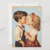  kindertijd liefje kus kaart (Voorkant)