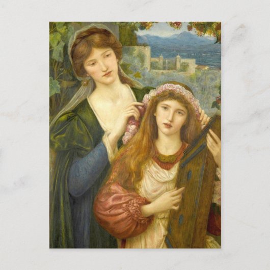 Kindertijd Saint Cecilia, Maria Spartali Stillman Briefkaart (Voorkant)