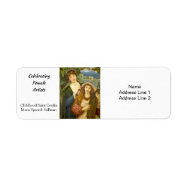 Kindertijd Saint Cecilia, Maria Spartali Stillman Etiket