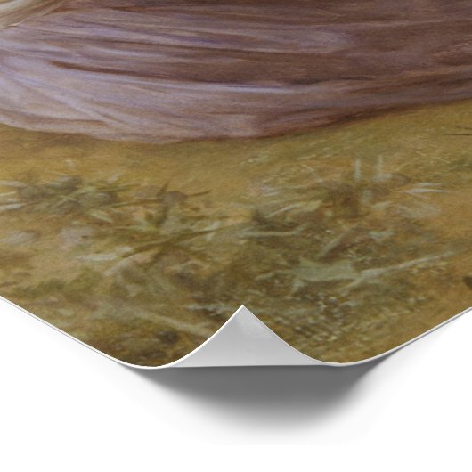 Kindertijd van Idyll door Bouguereau Poster (Hoek)