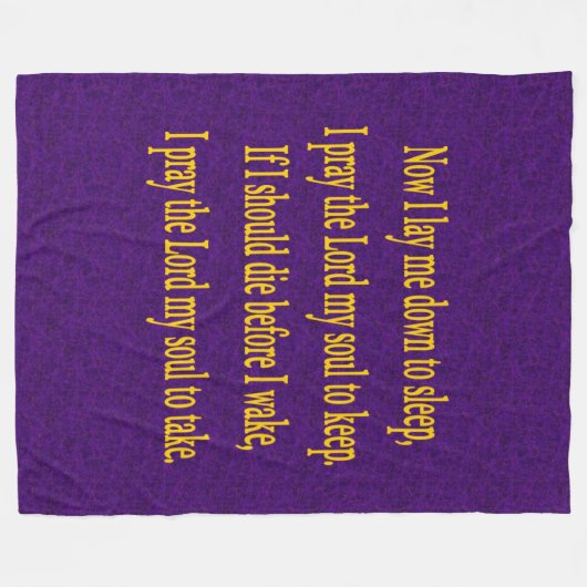 KINDERTIJDSPRAYER FLEECE DEKEN (Voorkant (Horizontaal))