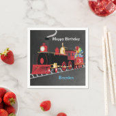 Kindertrein Chalkboard Verjaardagsfeest Servet (Insitu)