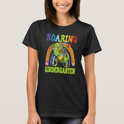 Kindertuin Dinosaur Rex naar school T-shirt (Voorkant)