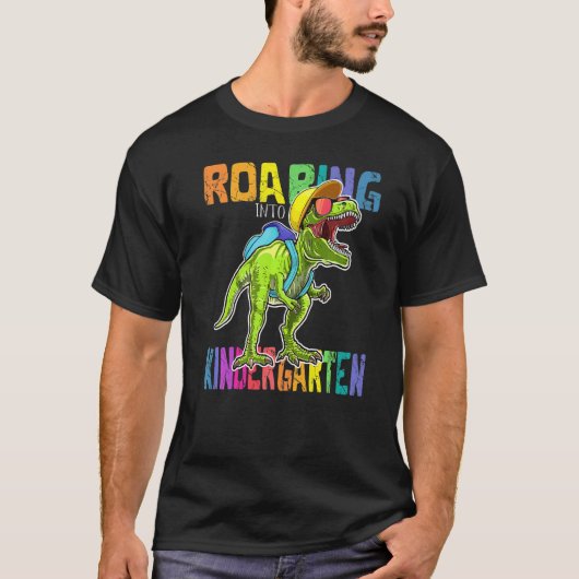 Kindertuin Dinosaur Rex naar school T-shirt (Voorkant)