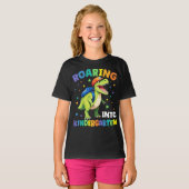 Kindertuin Dinosaur T Rex naar school T-shirt (Voorkant volledig)