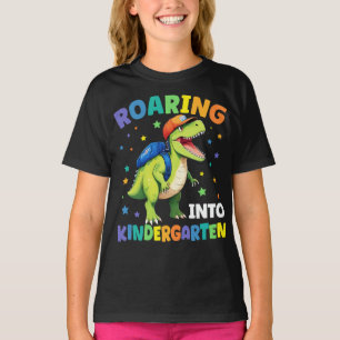 Kindertuin Dinosaur T Rex naar school T-shirt