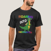 Kindertuin Dinosaur T Rex naar school T-shirt (Voorkant)