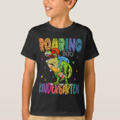 Kindertuin Dinosaur T Rex naar school T-shirt (Voorkant)