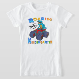 Kindertuin Dinosaur T Rex naar school T-shirt