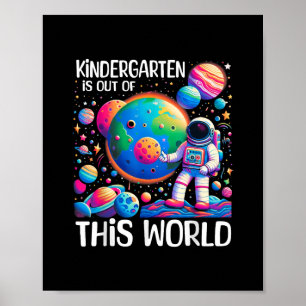 Kindertuin is uit deze wereld terug naar school poster