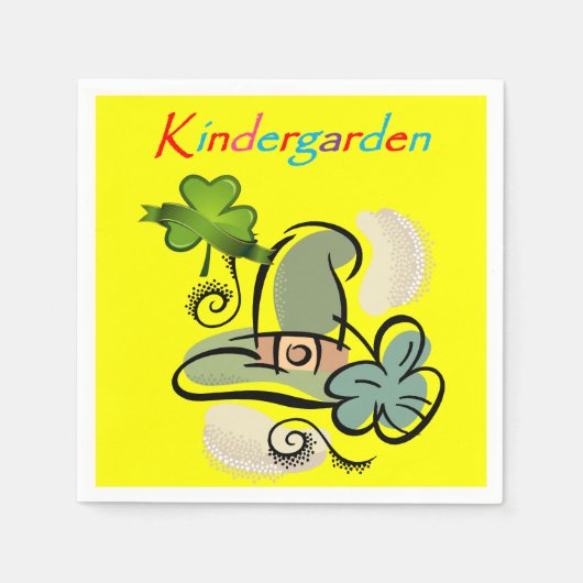 Kindertuin Papier Napkins Servet (Voorkant)