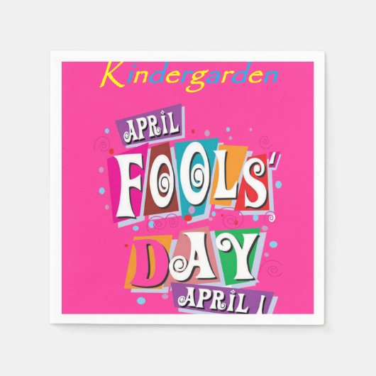 Kindertuin Papier Napkins Servet (Voorkant)