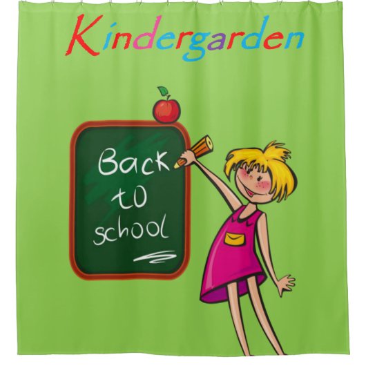 Kindertuin Shower Curtain Douchegordijn (Voorkant)