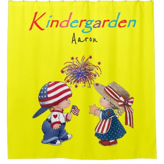 Kindertuin Shower Curtain Douchegordijn (Voorkant)