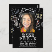 Kindertuin - Virtuele Afstuderen Kloket voor kleut Briefkaart (Voorkant / Achterkant)