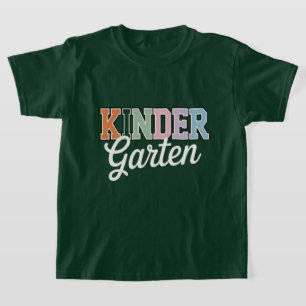 KinderTuinen – Kleurrijk Terug Naar School Ontwerp T-shirt