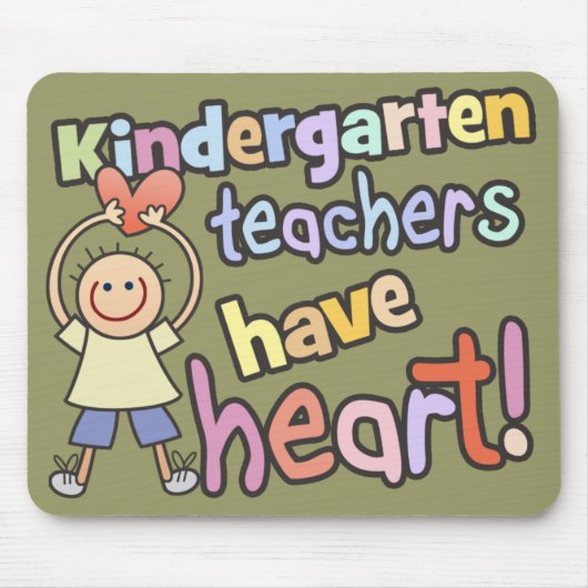 Kindertuinleraren hebben een hartmousepad muismat (Voorkant)