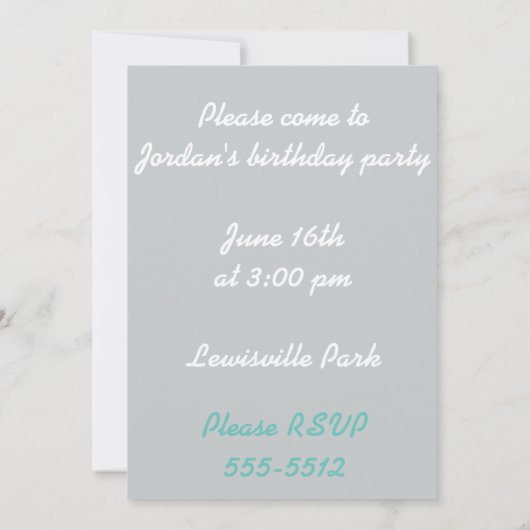 kinderuitnodiging kaart (Achterkant)