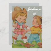 kinderuitnodiging kaart (Voorkant / Achterkant)