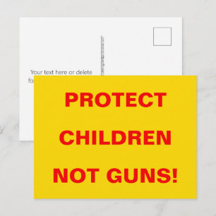 Kinderveiligheid PROTECT KINDEREN NIET GEWAPENEN H Briefkaart
