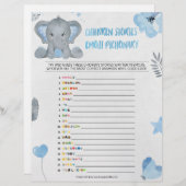 Kinderverhaal Emoji Pictionary [Baby olifant] Briefhoofd (Voorkant / Achterkant)