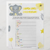 Kinderverhaal Emoji Pictionary [Baby olifant] Briefhoofd (Voorkant / Achterkant)