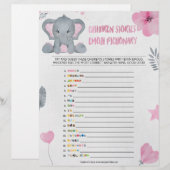 Kinderverhaal Emoji Pictionary [Baby olifant] Briefhoofd (Voorkant / Achterkant)