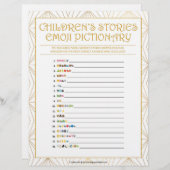 Kinderverhalen Emoji Pictionary [Golden Lines] Briefhoofd (Voorkant / Achterkant)