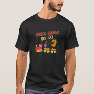 Kinderverjaardag 3 jaar oud Chugga Two Twoo Feest T-shirt