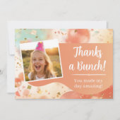 Kinderverjaardag Foto Bedankt Confetti (Voorkant)