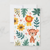 Kinderverjaardag in Jungle stijl Bedankkaart (Achterkant)