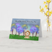 Kinderverjaardag met een Lyon en Magische Trees Kaart (Gele Bloem)