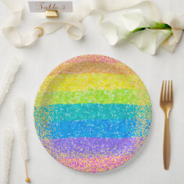 Kinderverjaardag - Regenboog Papieren Bordje