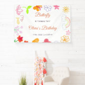 Kinderverjaardagsbanner Paars & Geel Spandoek (Insitu)