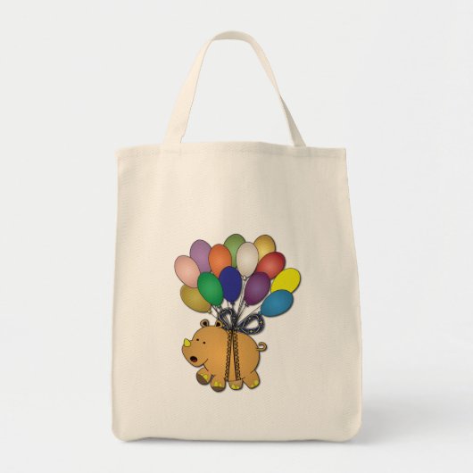 Kinderverjaardagsfeest: Rhino Tote Bag (Voorkant)