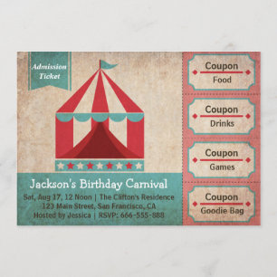 Kinderverjaardagsfeest - Toegangsticket Carnaval Kaart