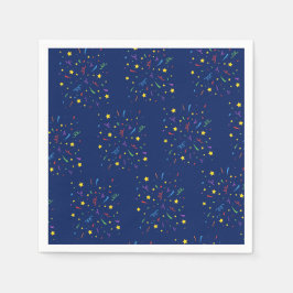 Kinderverjaardagsfeestje Blauwe Confetti Servet