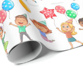 Kinderverjaardagsfeestje Cadeaupapier (Rol Hoek)