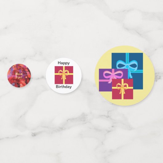 Kinderverjaardagsfeestje Confetti (Achterkanten)